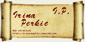Irina Perkić vizit kartica